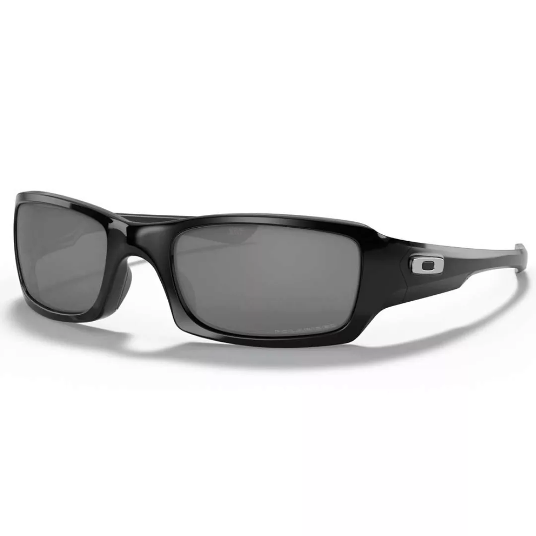 Oakley Fives Quadratische Sonnenbrille Black Iridium Polarized/CAT3 Polishe günstig online kaufen