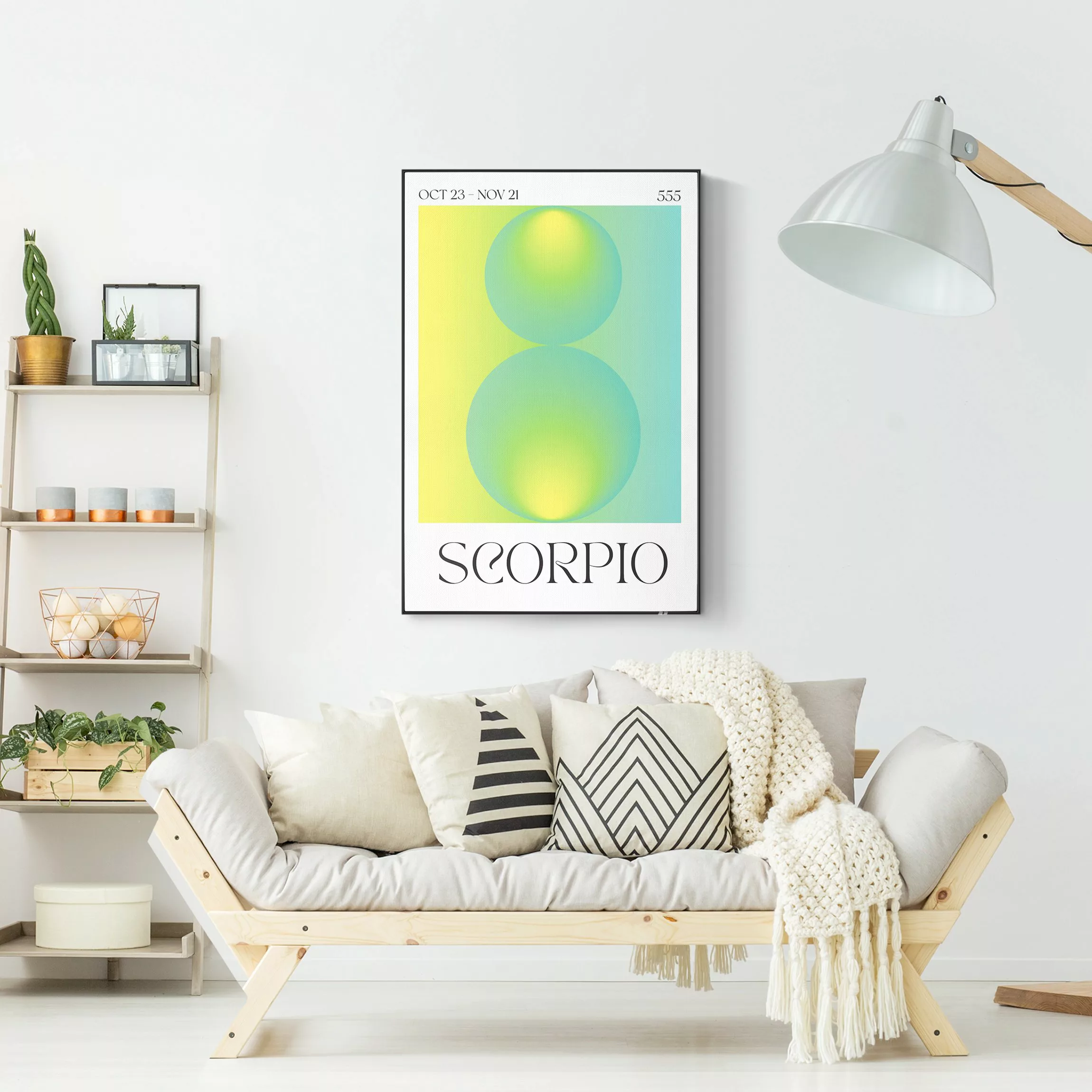 Akustik-Wechselbild Skorpion - Neon Poster günstig online kaufen