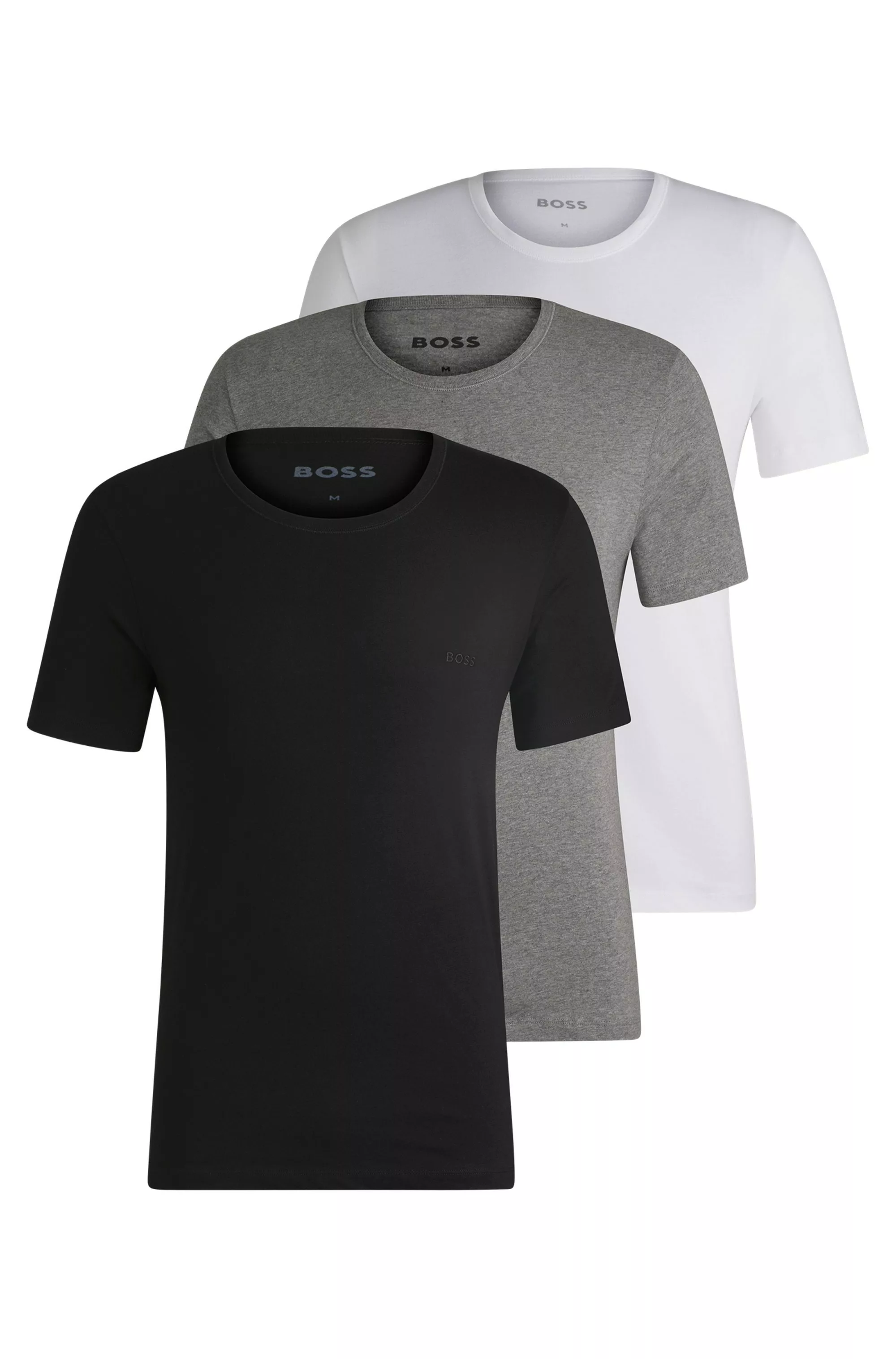 BOSS T-Shirt "Rundhals BOSS ONE", (Packung, 3 tlg., 3er-Pack), mit dezentem günstig online kaufen