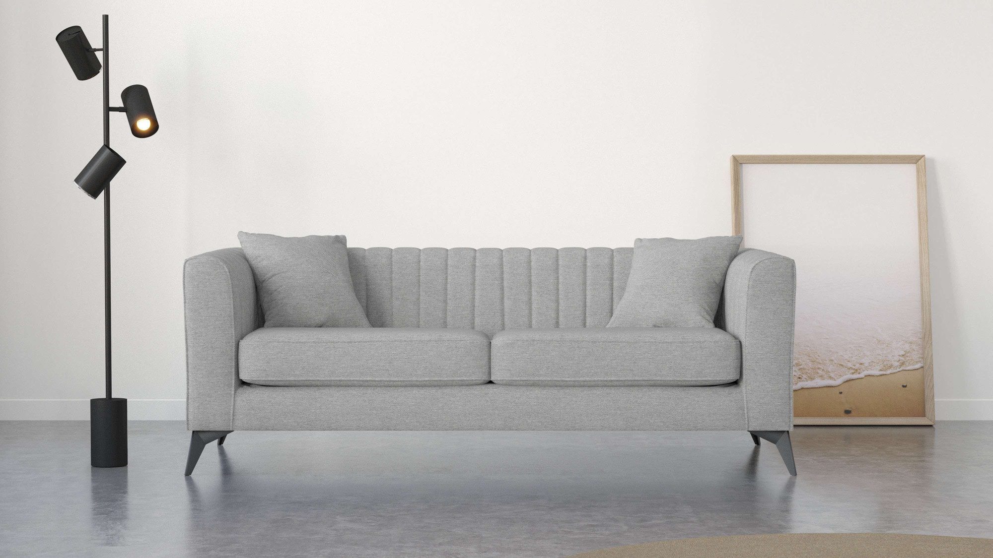 Places of Style 3-Sitzer "MATTHEW elegantes Designsofa, Maße B/T/H: 201/86/ günstig online kaufen
