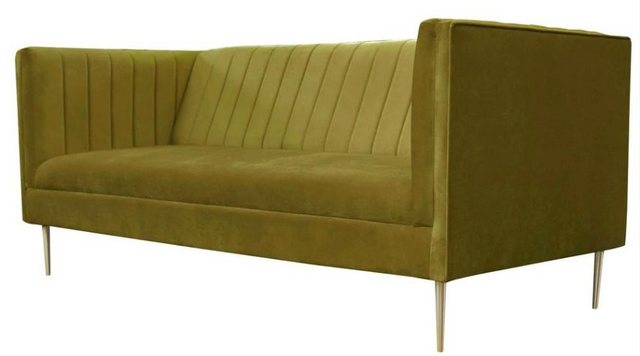 Xlmoebel Sofa Luxuriöses Möbel: Dreisitziges Designer-Sofa aus grünem Stoff günstig online kaufen