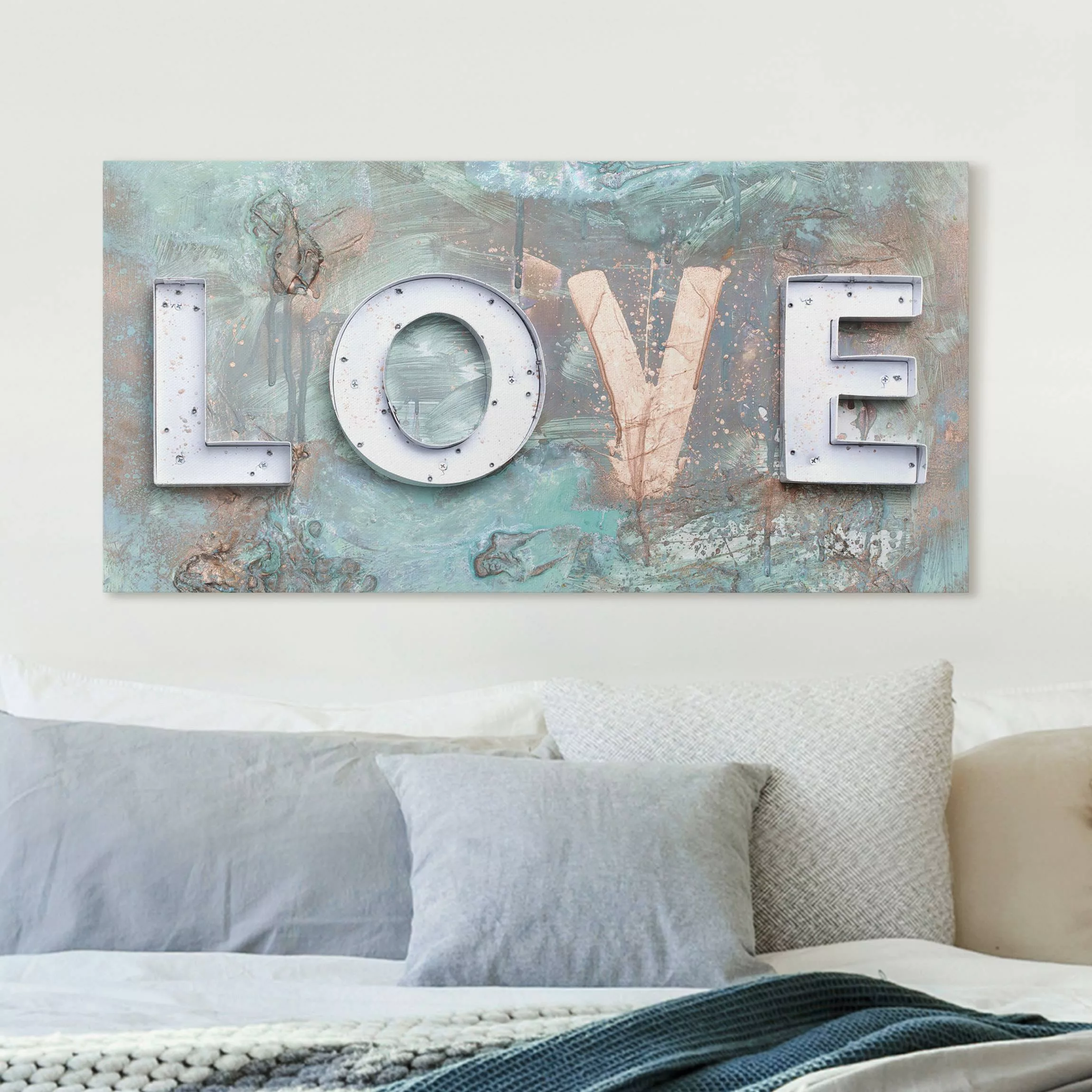 Leinwandbild Streetart Love günstig online kaufen