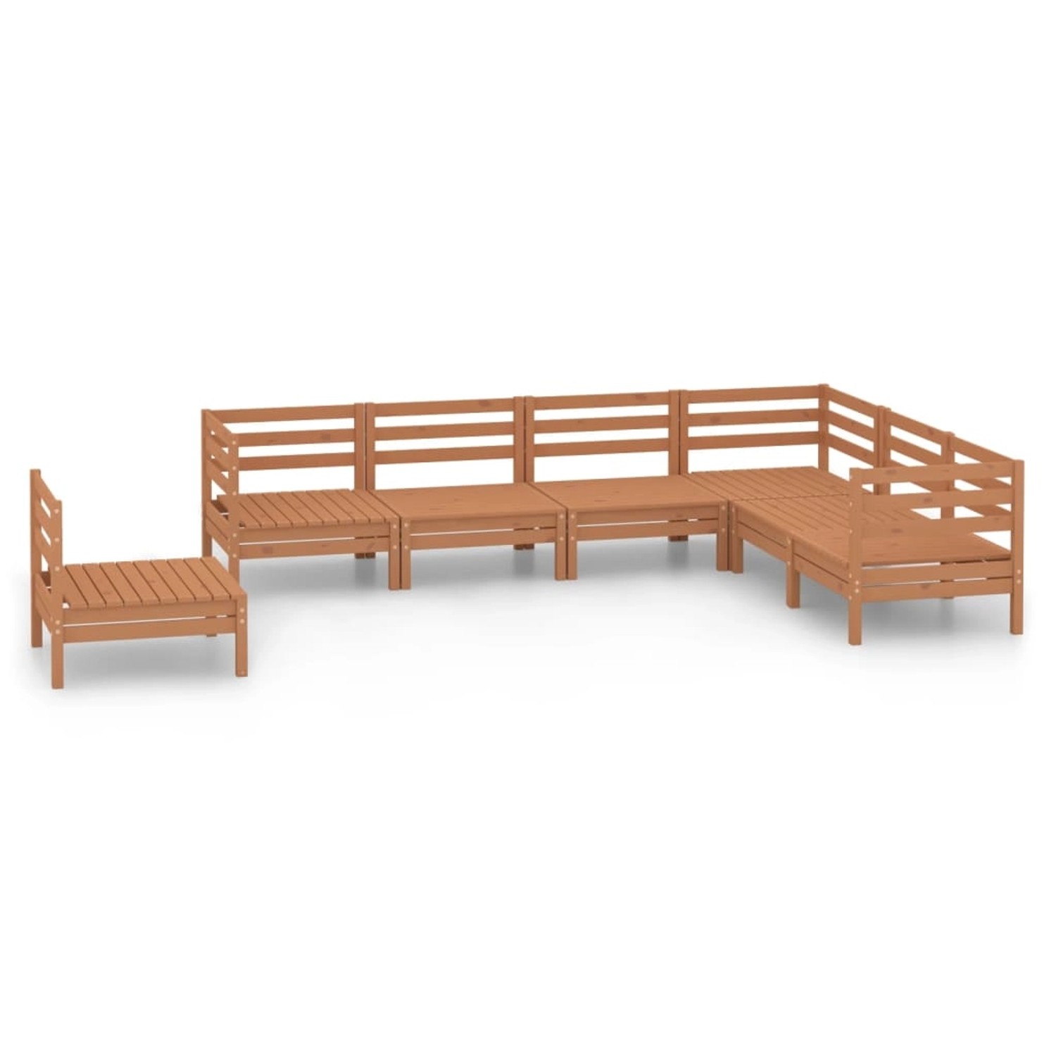 7-tlg. Garten-lounge-set Massivholz Kiefer Honigbraun günstig online kaufen