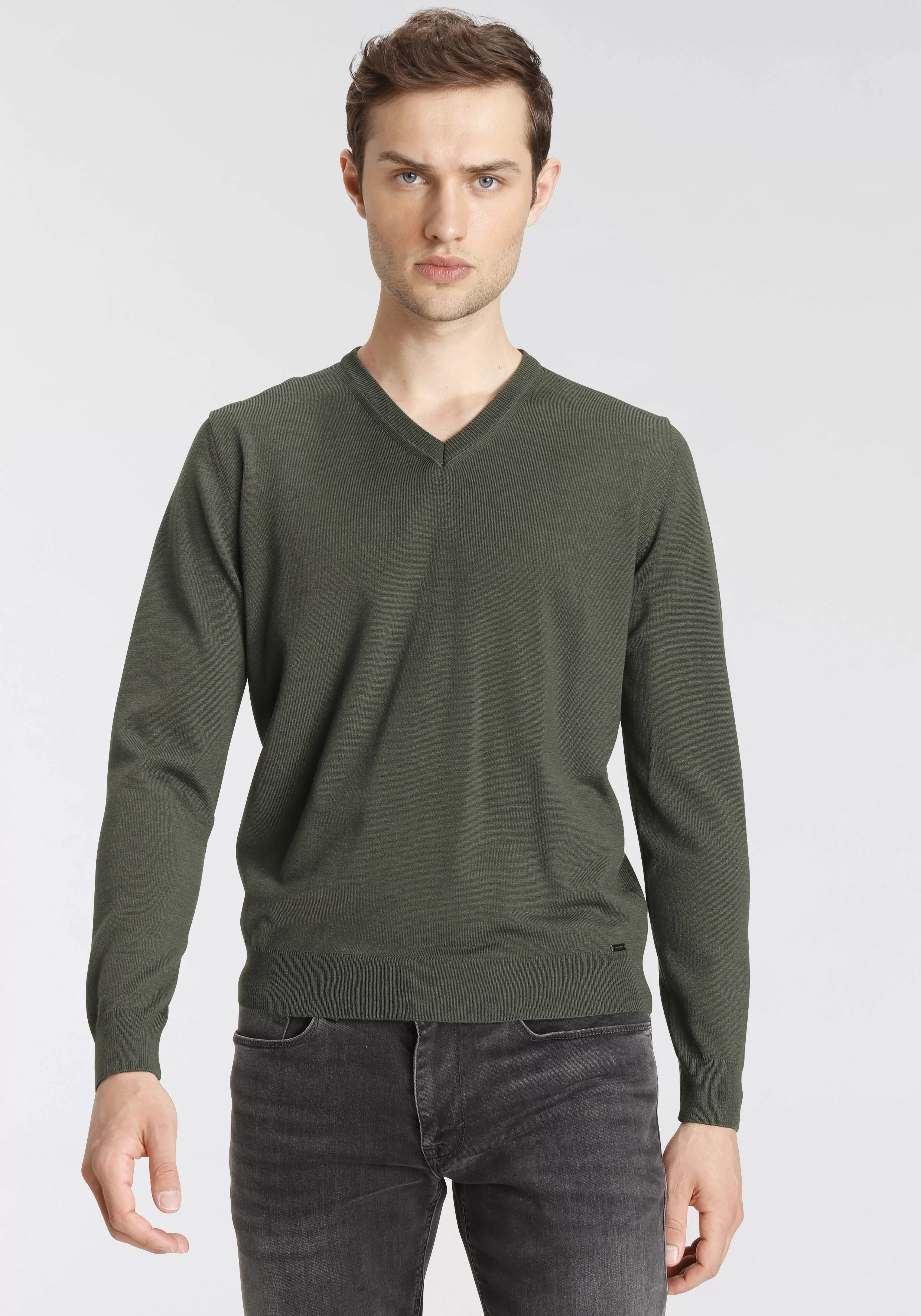 OLYMP V-Ausschnitt-Pullover "Luxor" günstig online kaufen