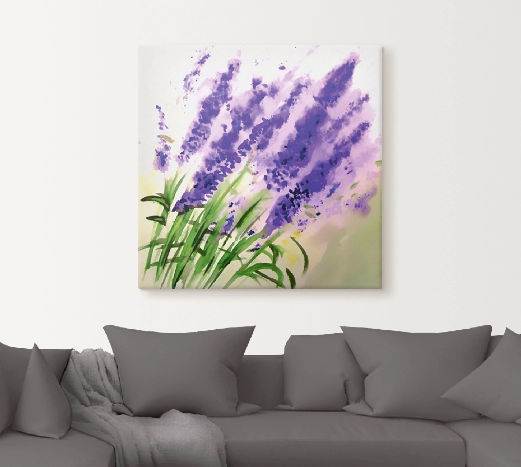 Artland Leinwandbild "Lavendel-aquarell", Blumen, (1 St.), auf Keilrahmen g günstig online kaufen
