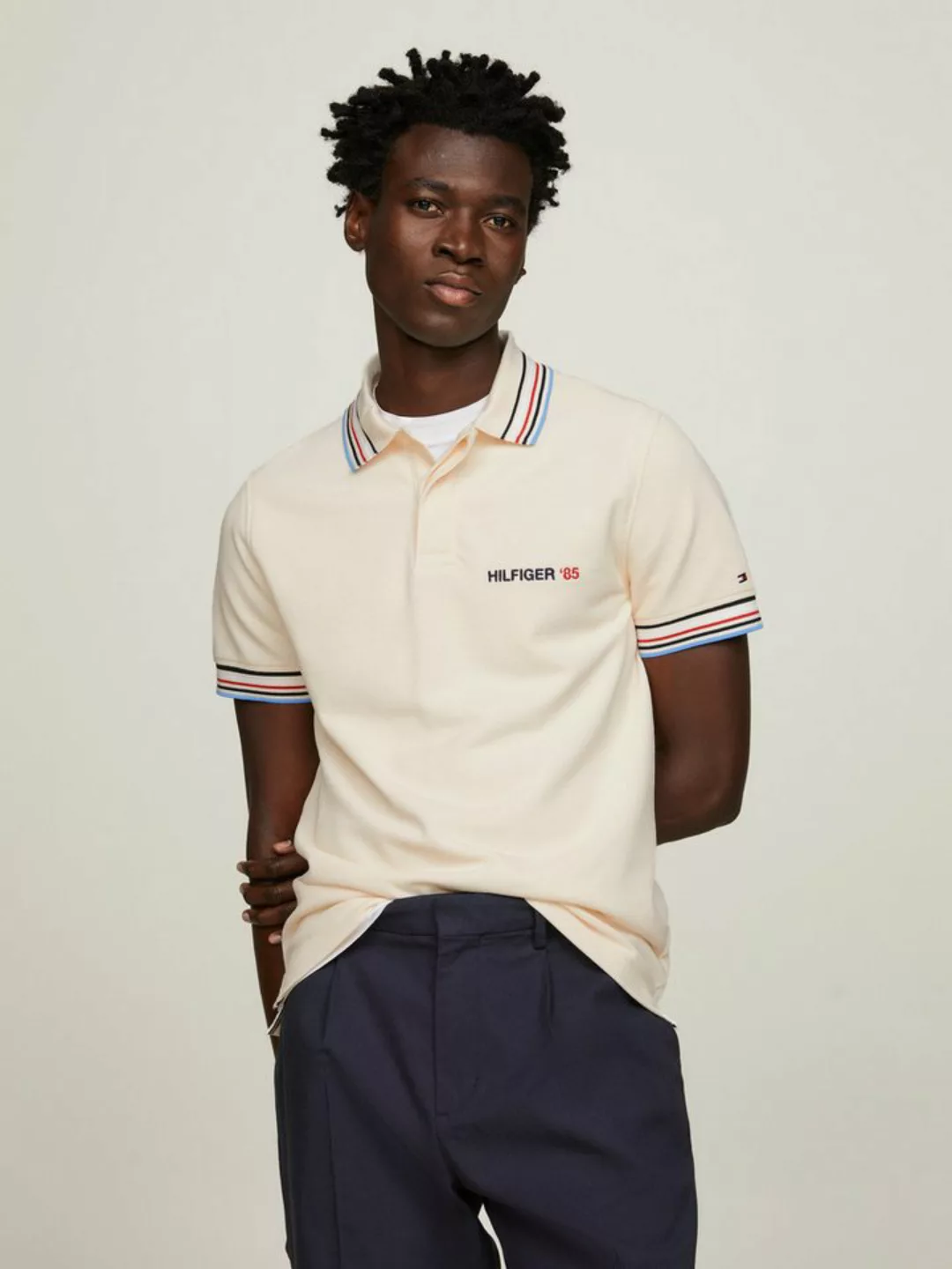 Tommy Hilfiger Poloshirt CONTRAST GLOBAL STRIPE REG POLO mit kontrastfarben günstig online kaufen