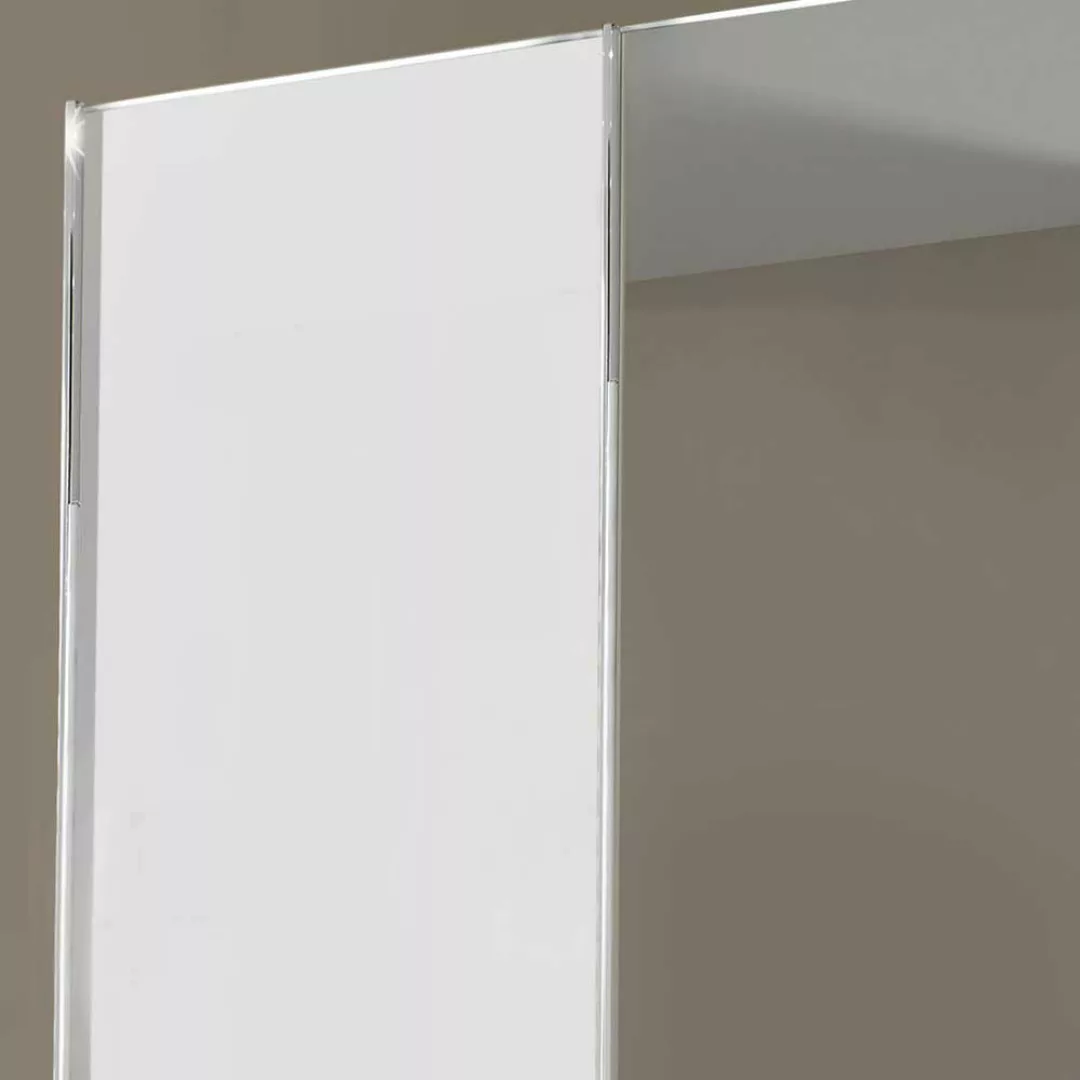 Schlafzimmerschrank in Weiß Glas Schwebetüren günstig online kaufen