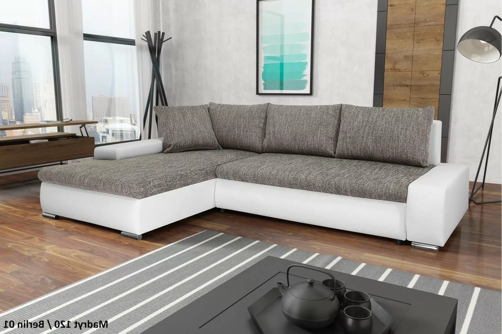 Beautysofa Polsterecke Teo, L-Form Ecke Spfa Relaxcouch, Polsterecke mit Sc günstig online kaufen