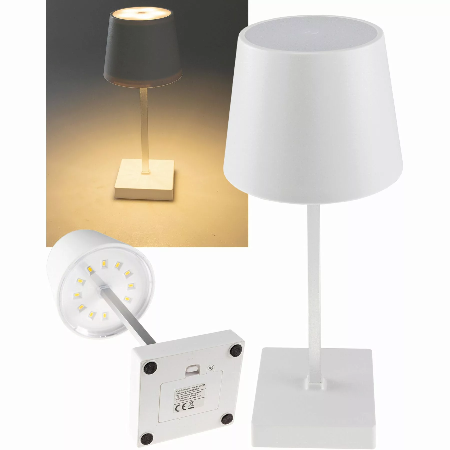 ChiliTec Tischleuchte LED Tischleuchte 26cm, Schwarz günstig online kaufen
