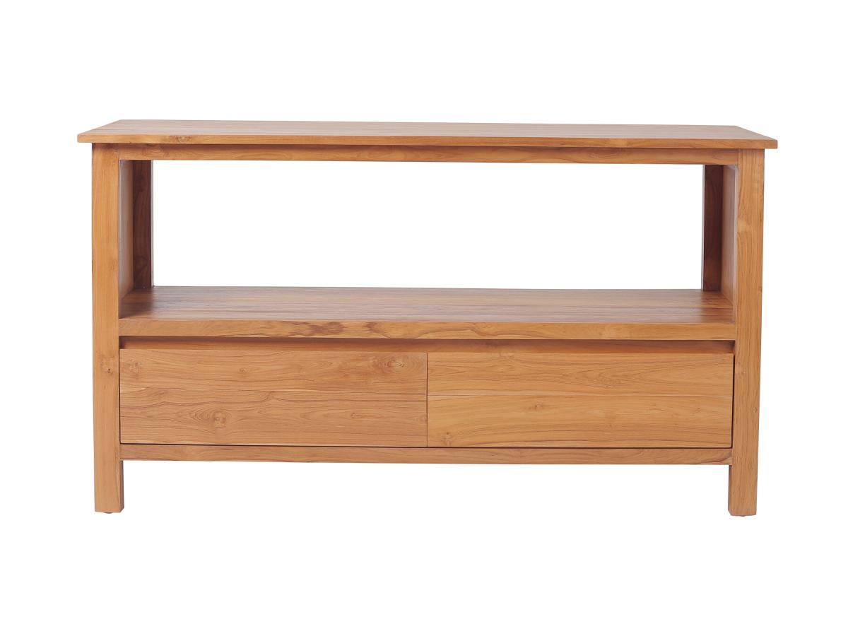 Waschbeckenunterschrank - Teakholz - 135 cm - KETAPANG günstig online kaufen