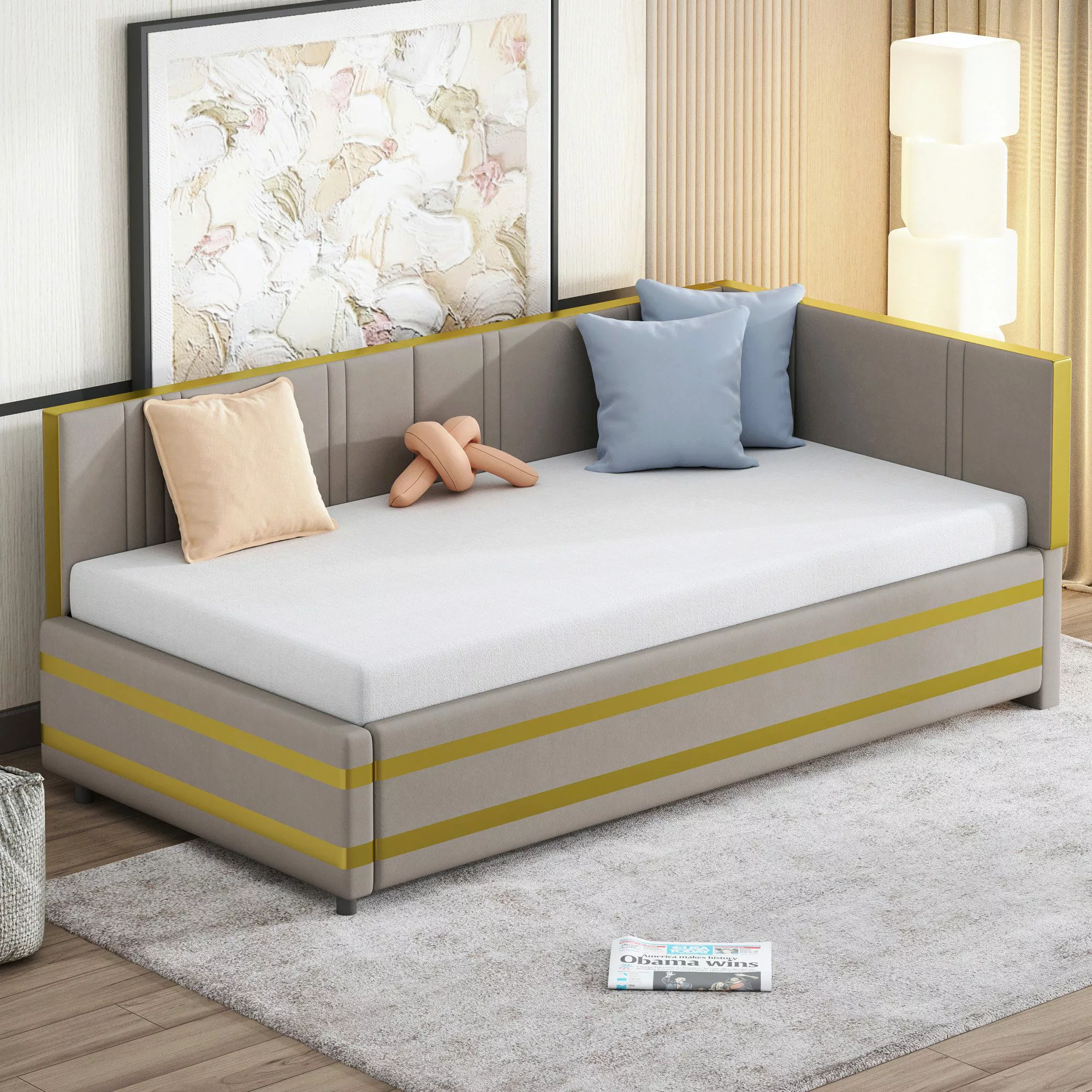STILVORA Polsterbett 90×200 Polsterbett mit Matratze,Tagesbett günstig online kaufen
