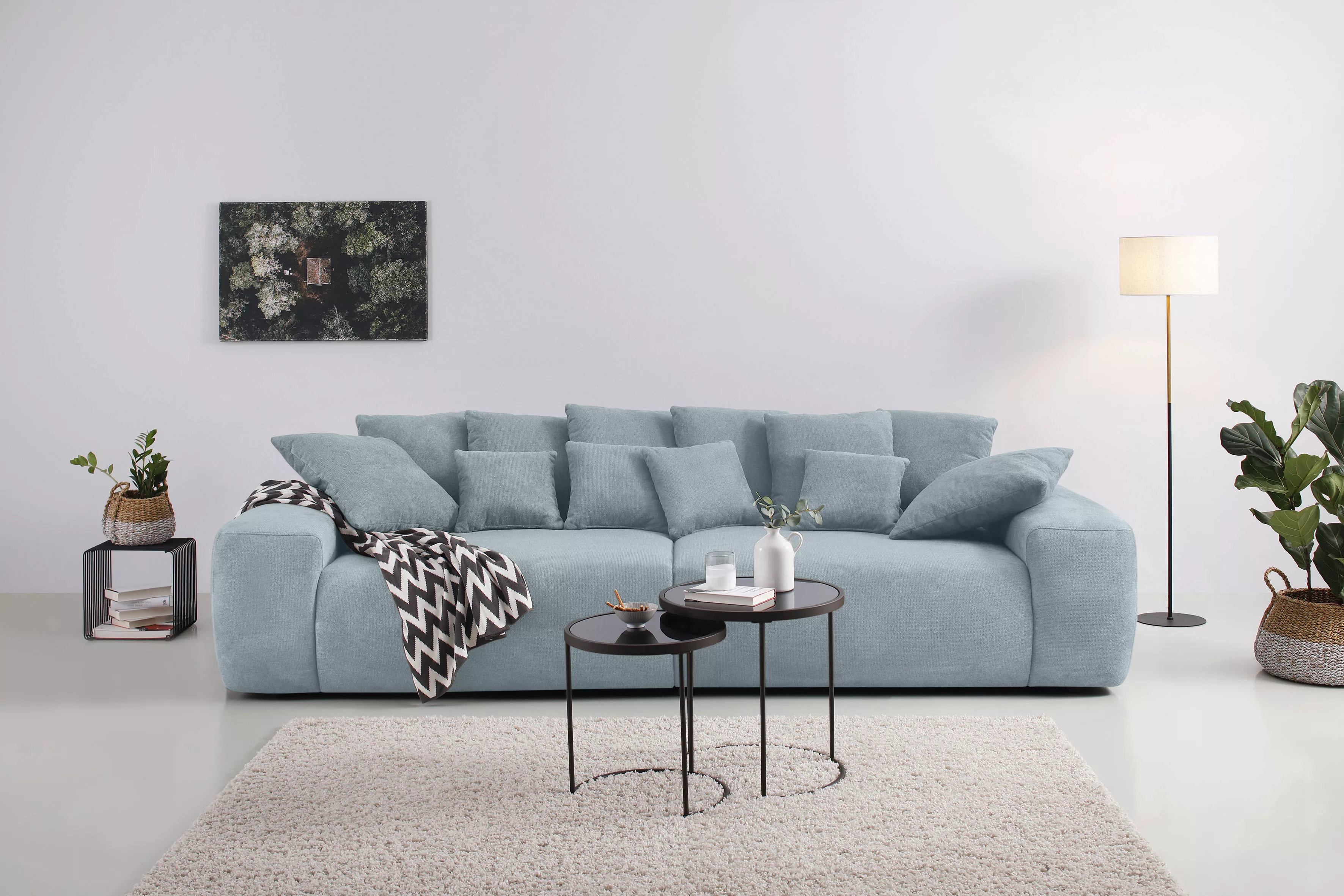 Home affaire Big-Sofa "Glamour II", Dauerschläfer mit Hygiene-Topper bis 14 günstig online kaufen