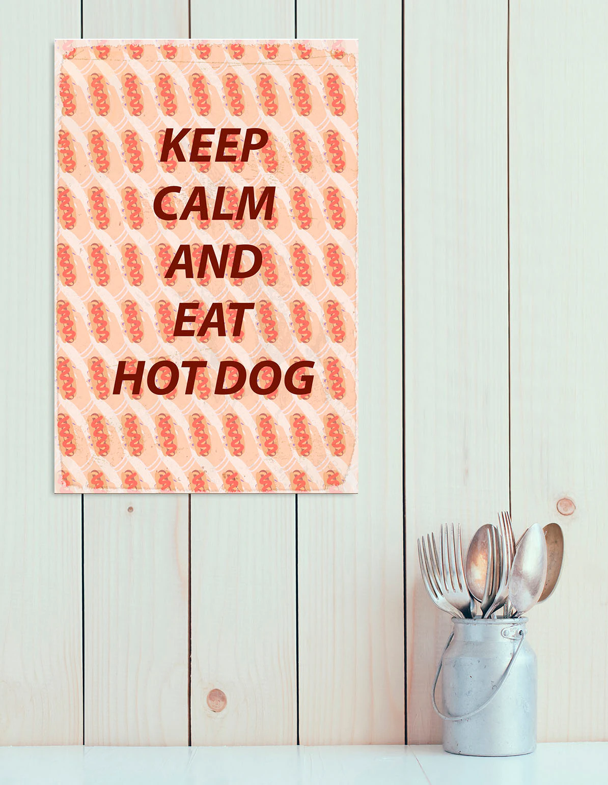 queence Metallbild "Hot Dog", Schriftzüge-Schriftzug, (1 St.), Stahlschild, günstig online kaufen