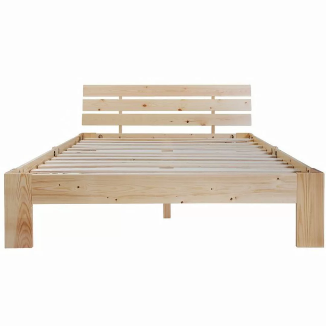 Rutaqian Holzbett Holzbett, Doppelbett Ehebett Massivholzbett Bettgestell 1 günstig online kaufen