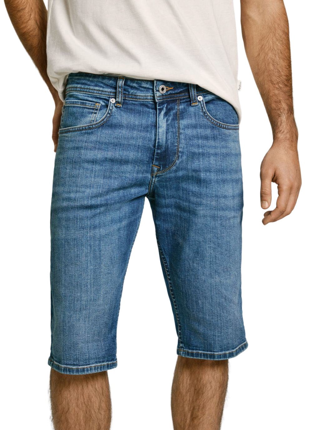 Pepe Jeans Herren Jeans Short STRAIGHT SHORT CASH Mid Waist Regular Fit - B günstig online kaufen