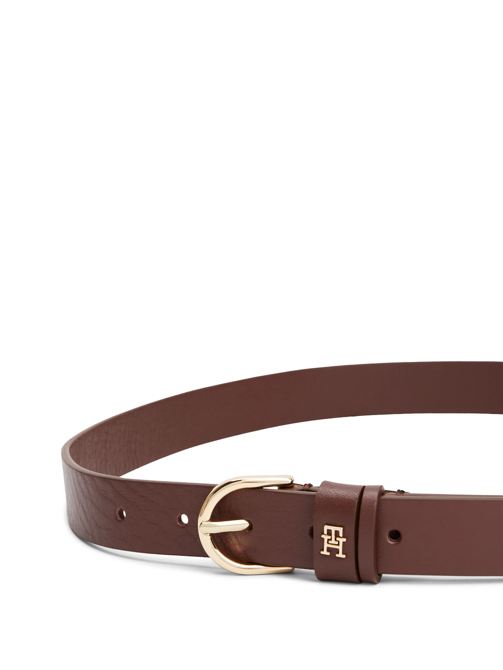 Tommy Hilfiger Ledergürtel "ESSENTIAL EFFORTLESS 2.5 GOLD", Logoemblem, wei günstig online kaufen