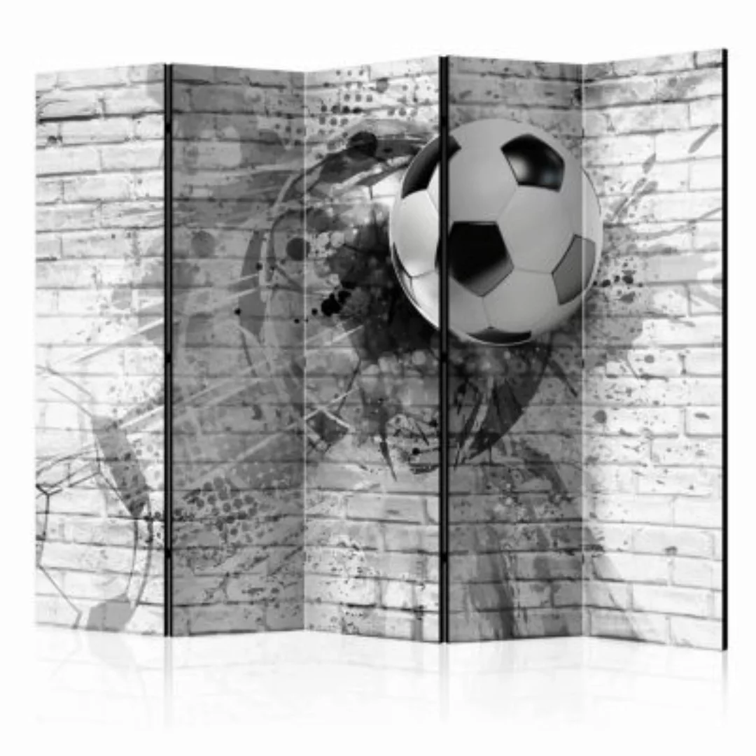 artgeist Paravent Dynamic Football II [Room Dividers] schwarz/weiß Gr. 225 günstig online kaufen