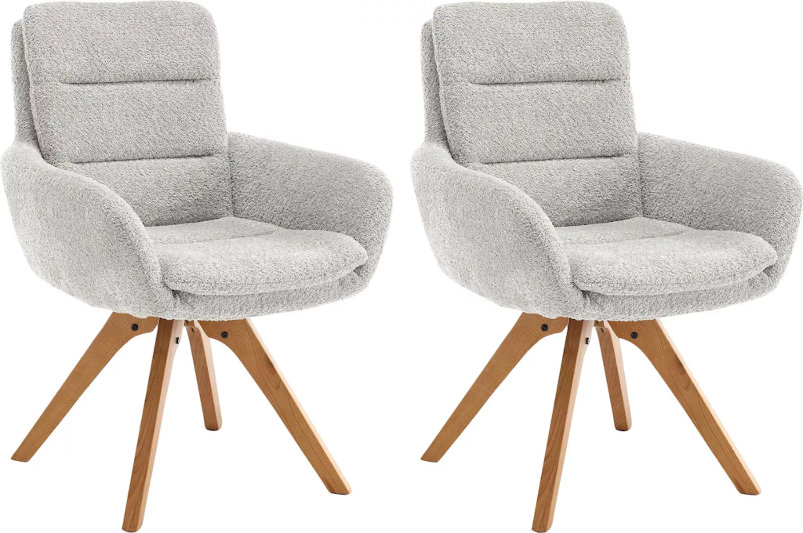 Home affaire Esszimmerstuhl "Taragona", (Set), 2 St., Boucle, mit unterschi günstig online kaufen