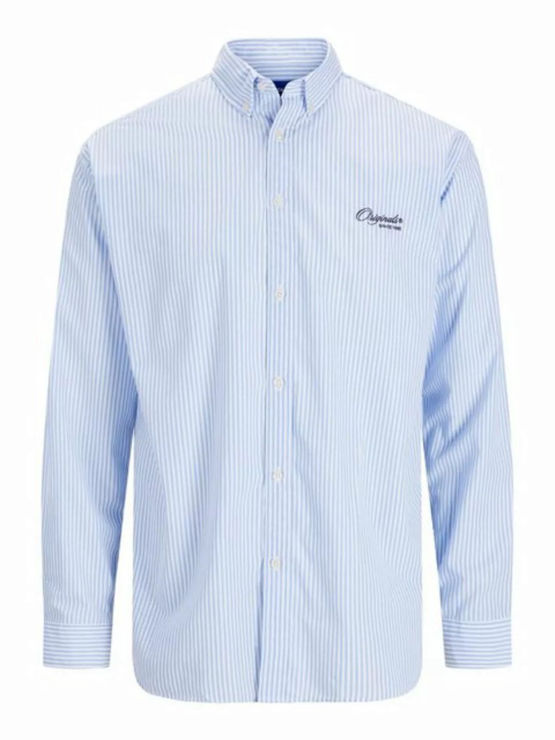 Jack & Jones Langarmhemd Hemd Gestreiftes Button-Down-Hemd BRINK DETAIL günstig online kaufen
