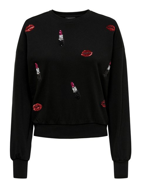 ONLY Sweater ONLKINJA L/S LIPSTICK O-NECK BOX SWT günstig online kaufen