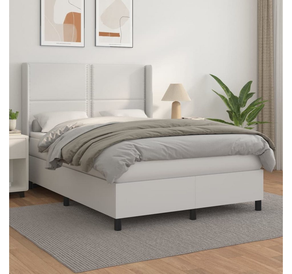 vidaXL Boxspringbett Bett Boxspringbett Kunstleder komplett mit Matratze & günstig online kaufen