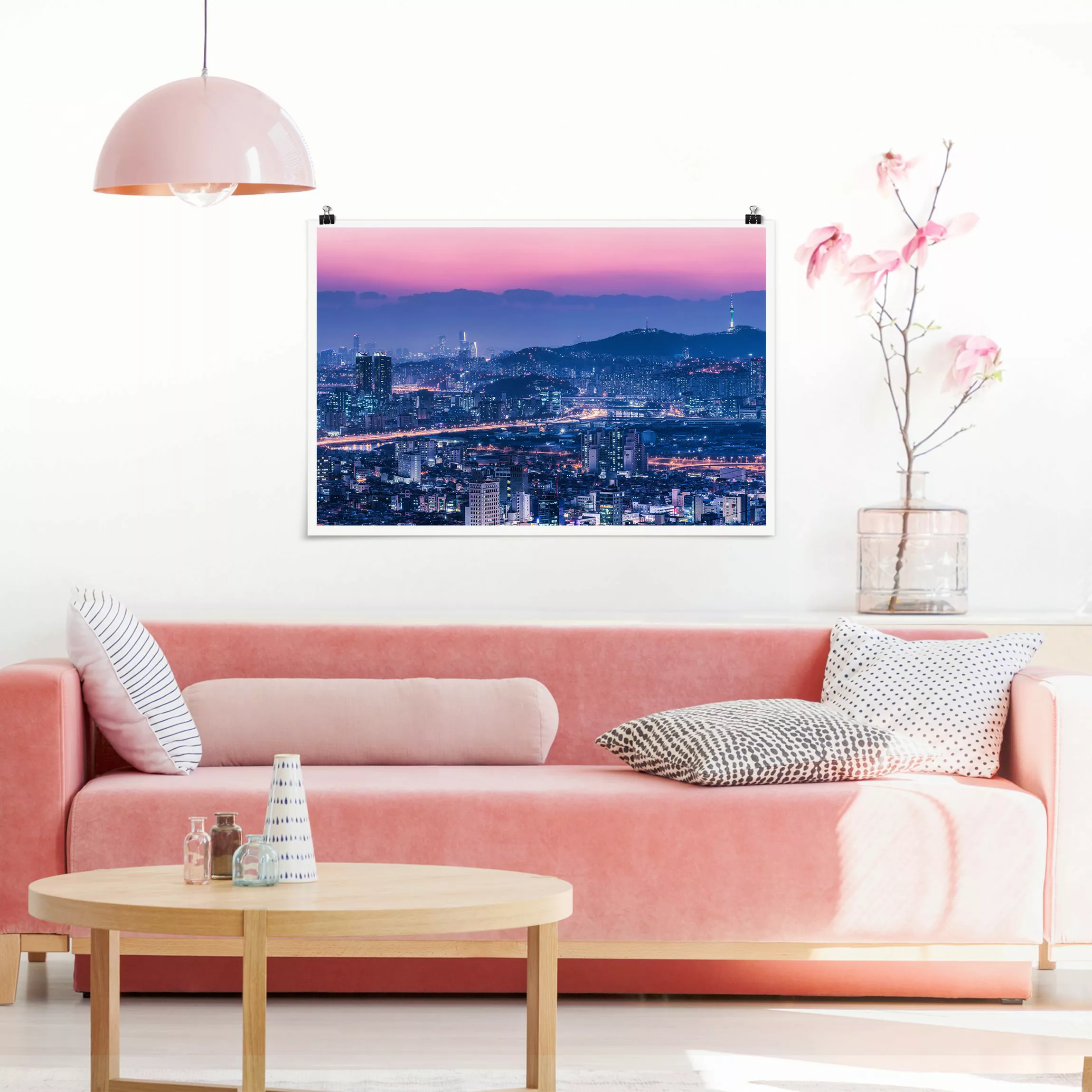 Poster Skyline von Seoul günstig online kaufen