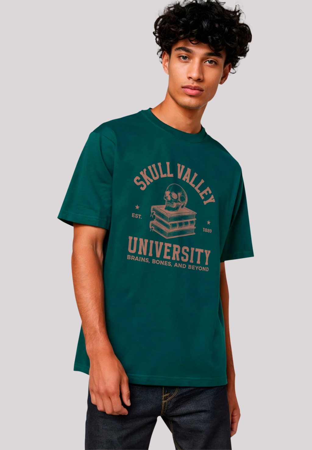 F4NT4STIC T-Shirt "Halloween University skull valley", Premium Qualität, Un günstig online kaufen