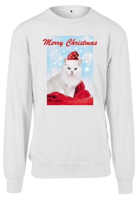 MisterTee Sweater MisterTee Damen Ladies Merry Christmas Cat Crewneck (1-tl günstig online kaufen