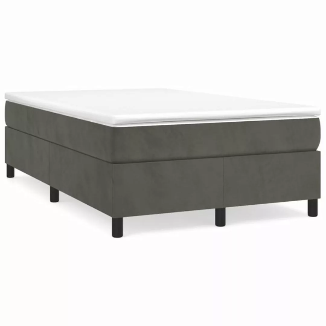 vidaXL Boxspringbett Dunkelgrau 120x200 cm Samt1393298 günstig online kaufen