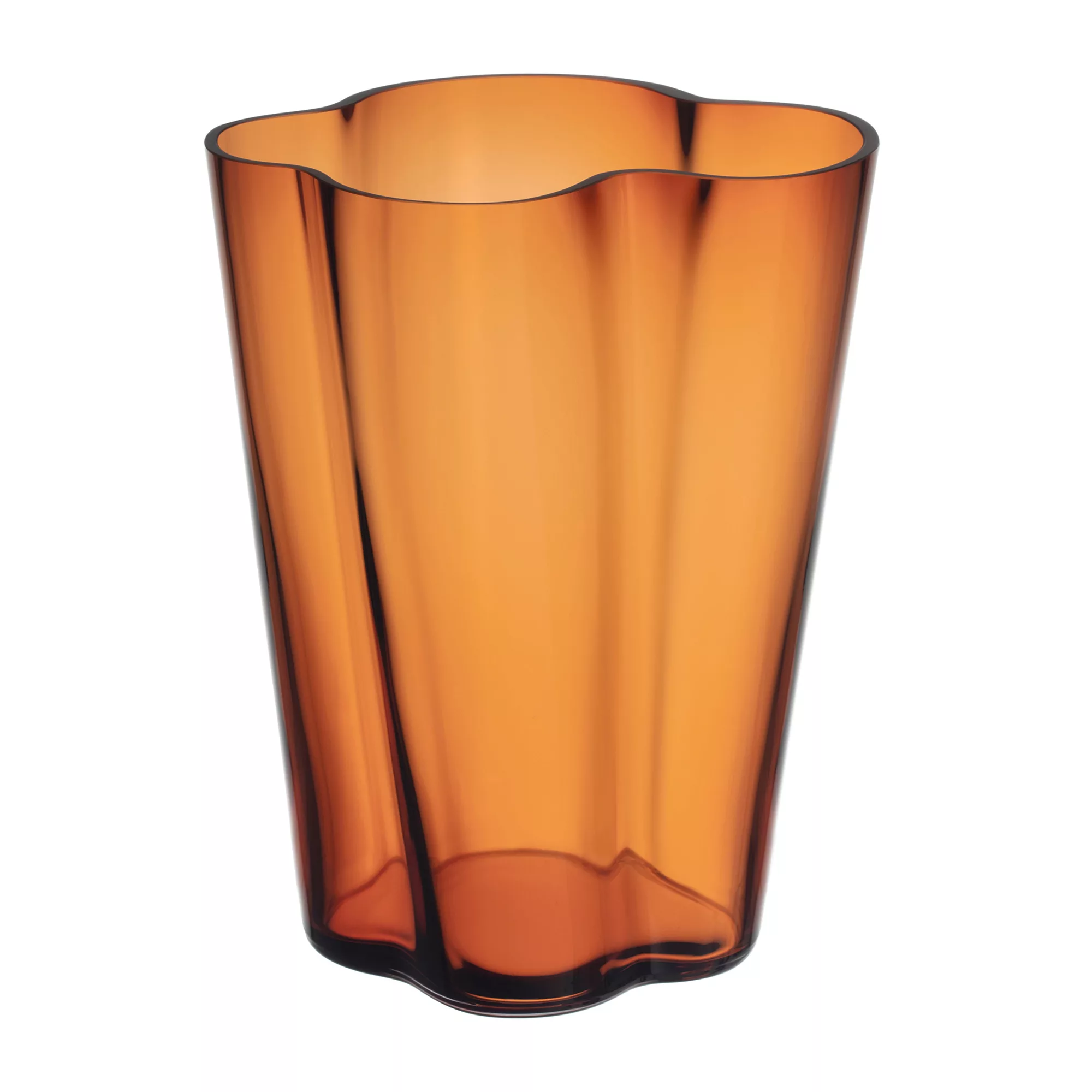 Vase Aalto glas orange / 21 x 21 x H 24 cm - Alvar Aalto, 1936 - Iittala - günstig online kaufen