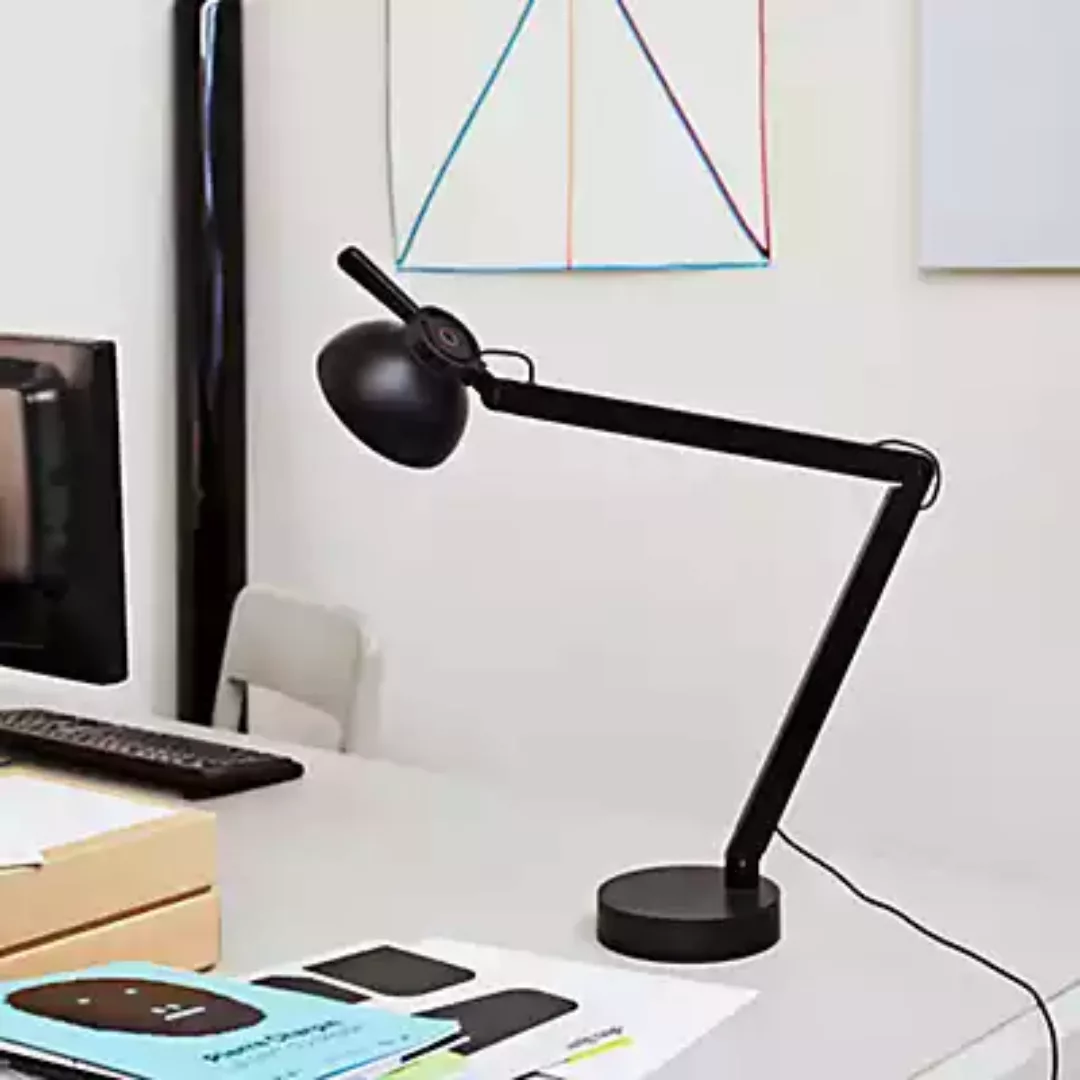 HAY PC Double Arm LED-Schreibtischlampe, aschgrau günstig online kaufen