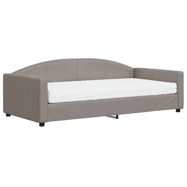 vidaXL Gästebett Gästebett Tagesbett mit Matratze Taupe 100x200 cm Stoff Be günstig online kaufen