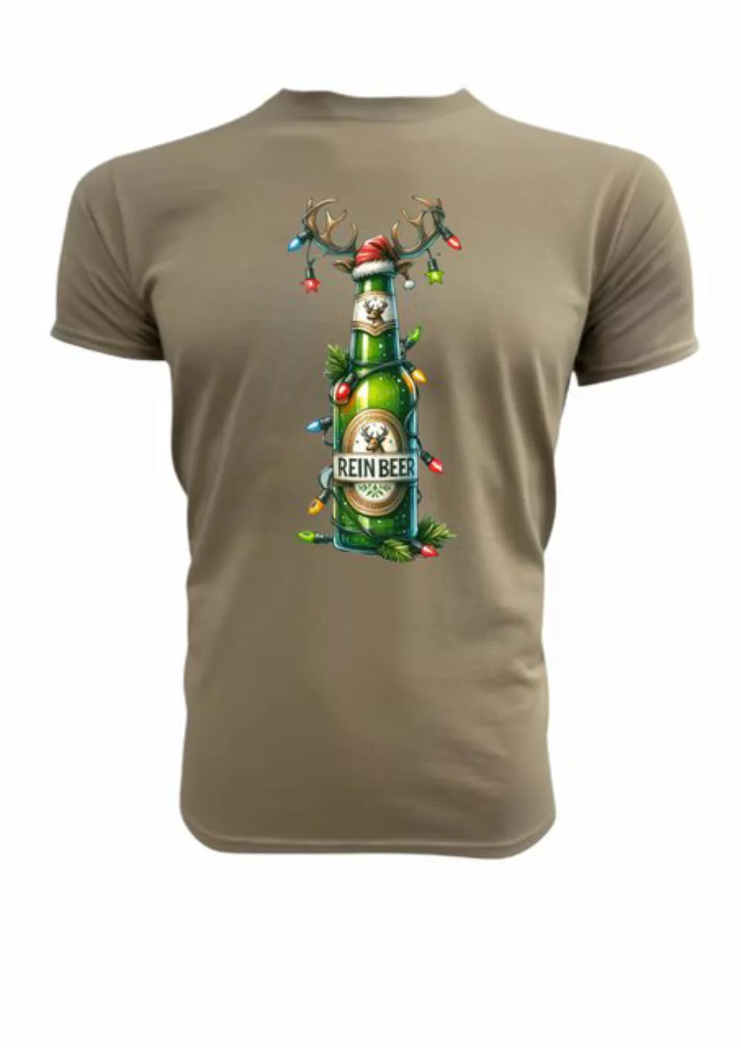 PAULGOS Print-Shirt Herren T-Shirt "Weihnachtsbier günstig online kaufen