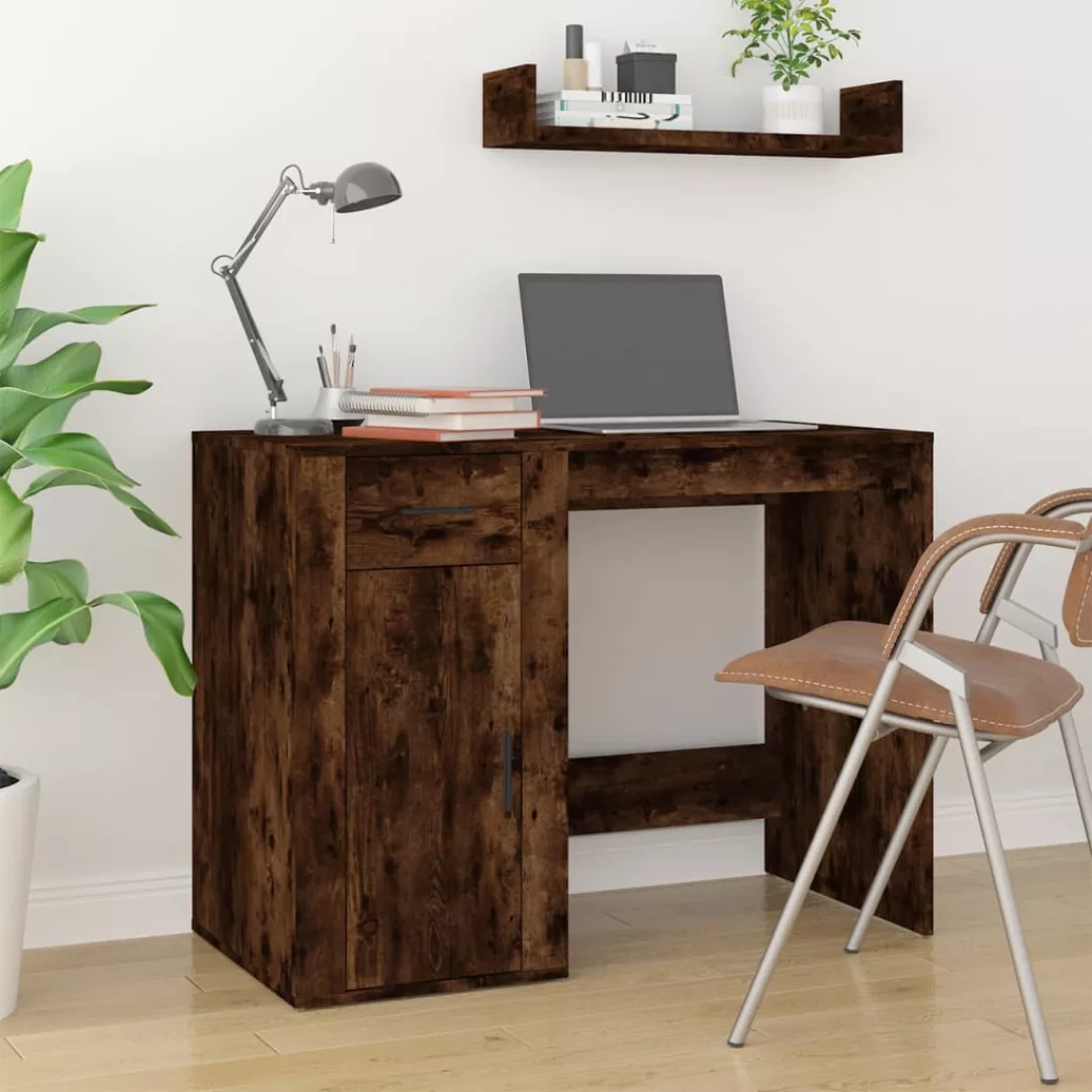 Vidaxl Schreibtisch Räuchereiche 100x49x75 Cm Holzwerkstoff günstig online kaufen