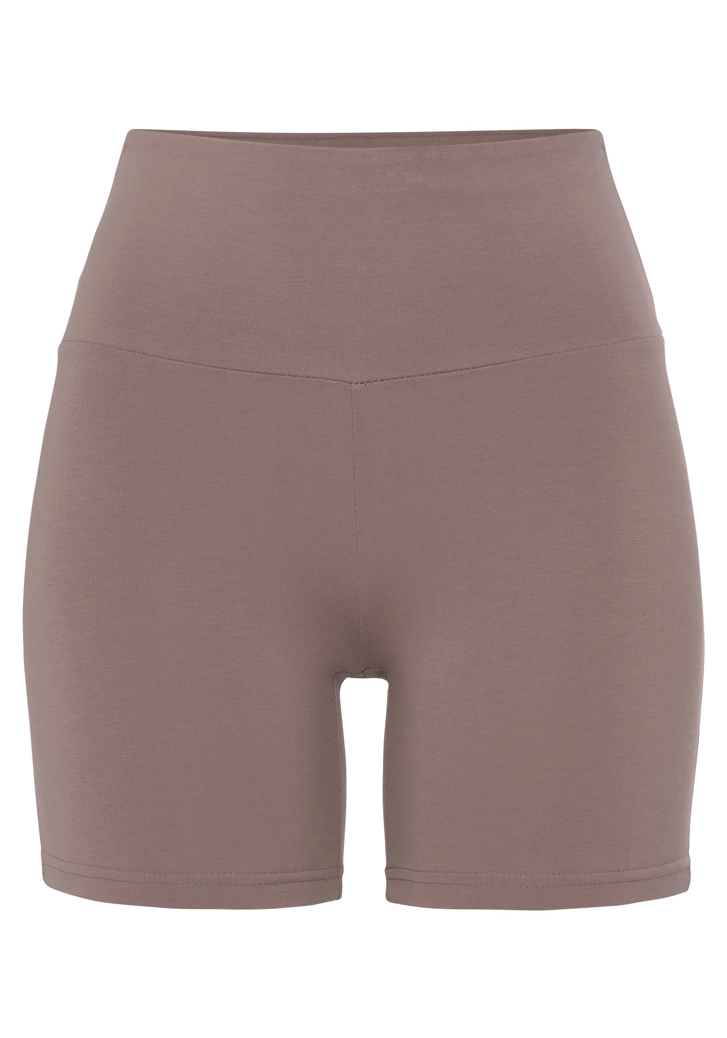 LASCANA Shorts, mit breitem Bündchen und Logodruck, Loungewear günstig online kaufen
