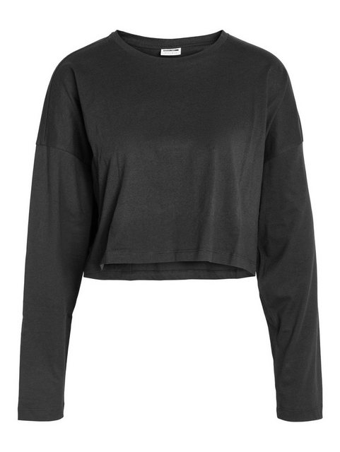 Noisy may T-Shirt Langarm Crop Shirt Basic Oberteil NMFRIDA 5436 in Schwarz günstig online kaufen