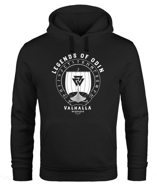 Neverless Hoodie Hoodie Herren Print Legends of Odin Valhalla Vikings Wikin günstig online kaufen