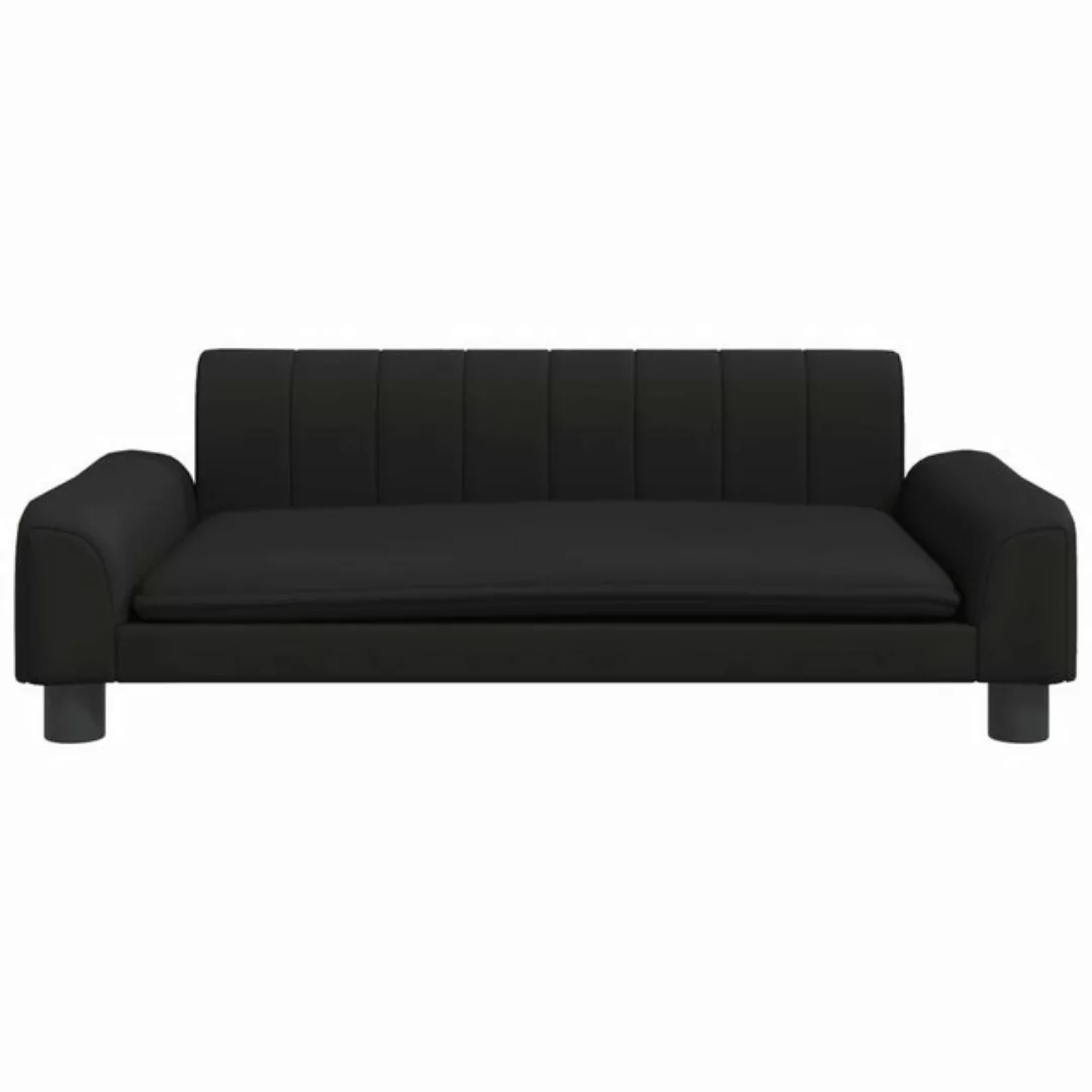 vidaXL Kindersofa Kindersofa Schwarz 90x53x30 cm Kunstleder Kindercouch Kin günstig online kaufen