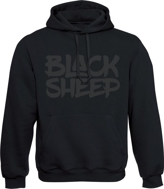 Baddery Kapuzenpullover Hoodie: "Black Sheep" - Schwarzes Schaf - Pullover günstig online kaufen