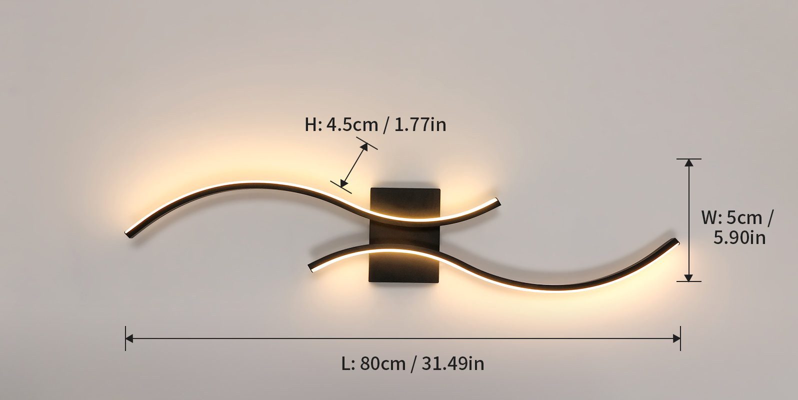 Goeco Wandleuchte 25W Dekoleuchte,Treppenhaus Wandleuchte,für Flur,Wohnzimm günstig online kaufen