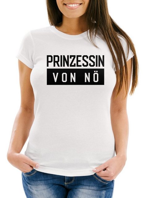 MoonWorks Print-Shirt Damen T-Shirt Prinzessin von nö Slim Fit Moonworks® m günstig online kaufen