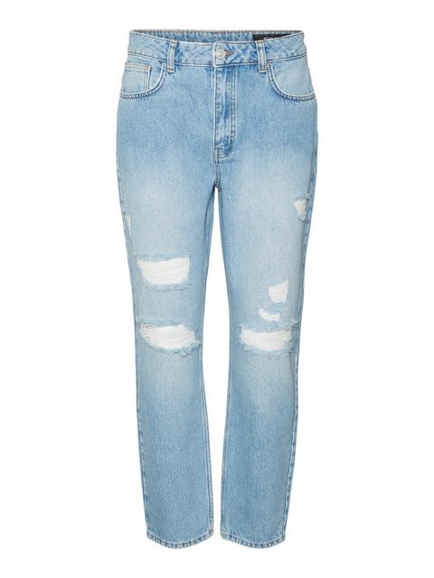 Noisy May Damen Jeans NMISABEL HW MOM DEST JEANS KI081LB - Straight Fit - B günstig online kaufen