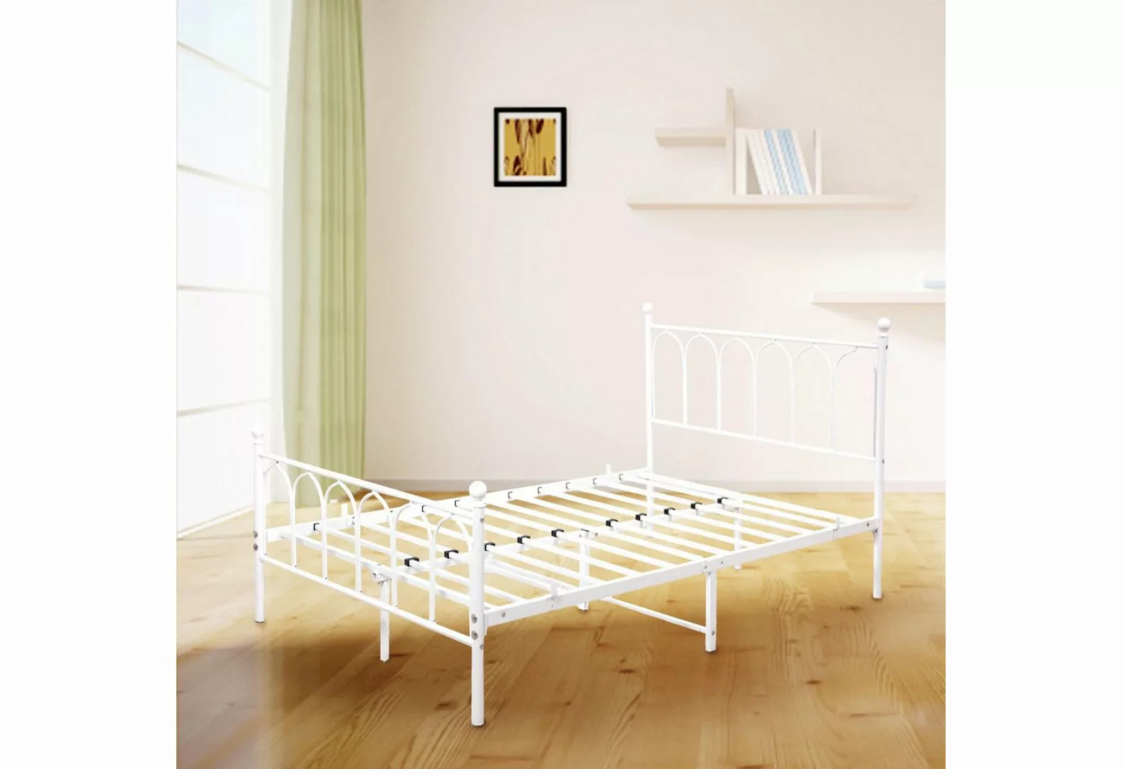 HAUSS SPLOE Metallbett 90 x 200cm mit Lattenrost für Schlafzimmer ohne Mart günstig online kaufen