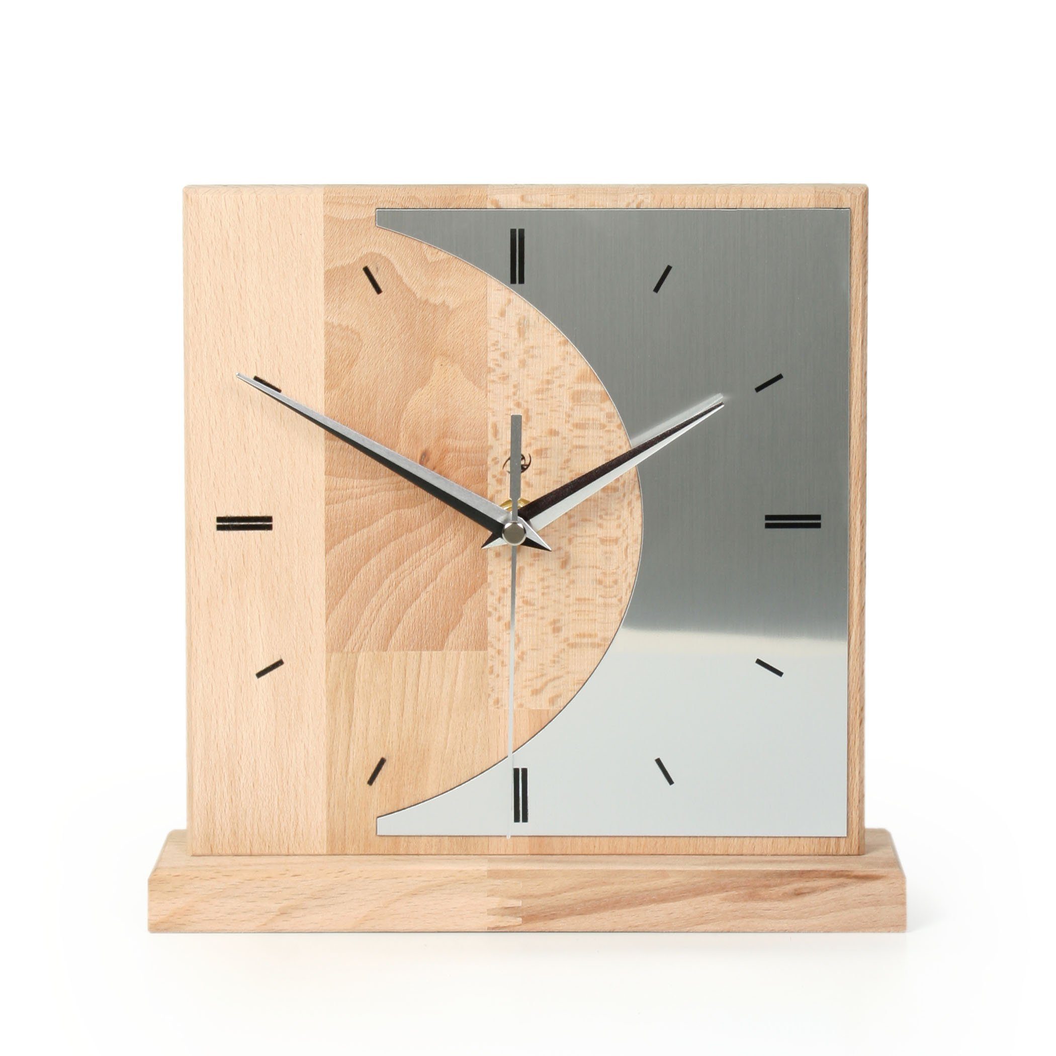 Kreative Feder Standuhr Designer-STANDUHR „Silvermoon“ aus günstig online kaufen