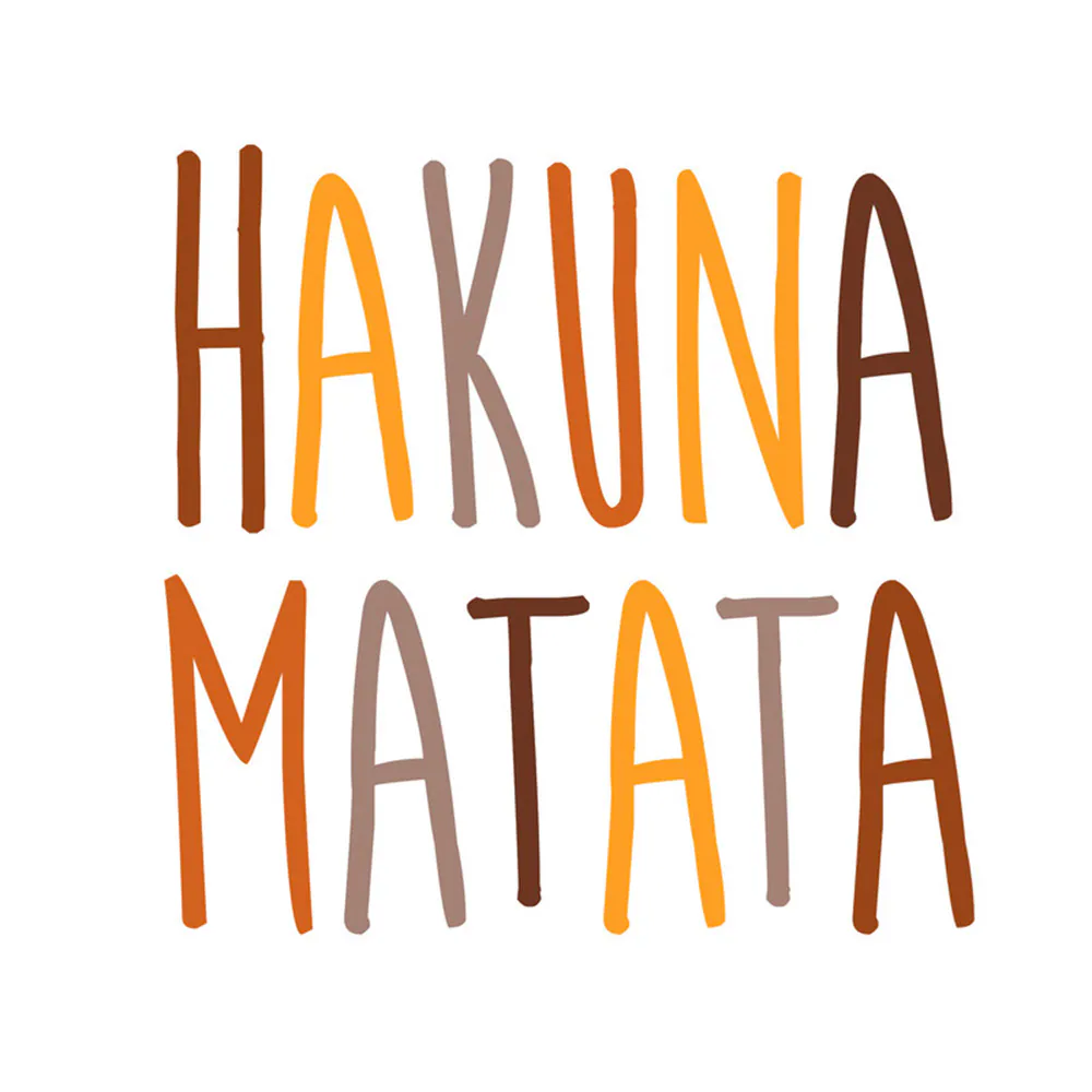 A.S. Création Leinwandbild "Hakuna Matata 2 - Wandbild Weiß Braun Keilrahme günstig online kaufen