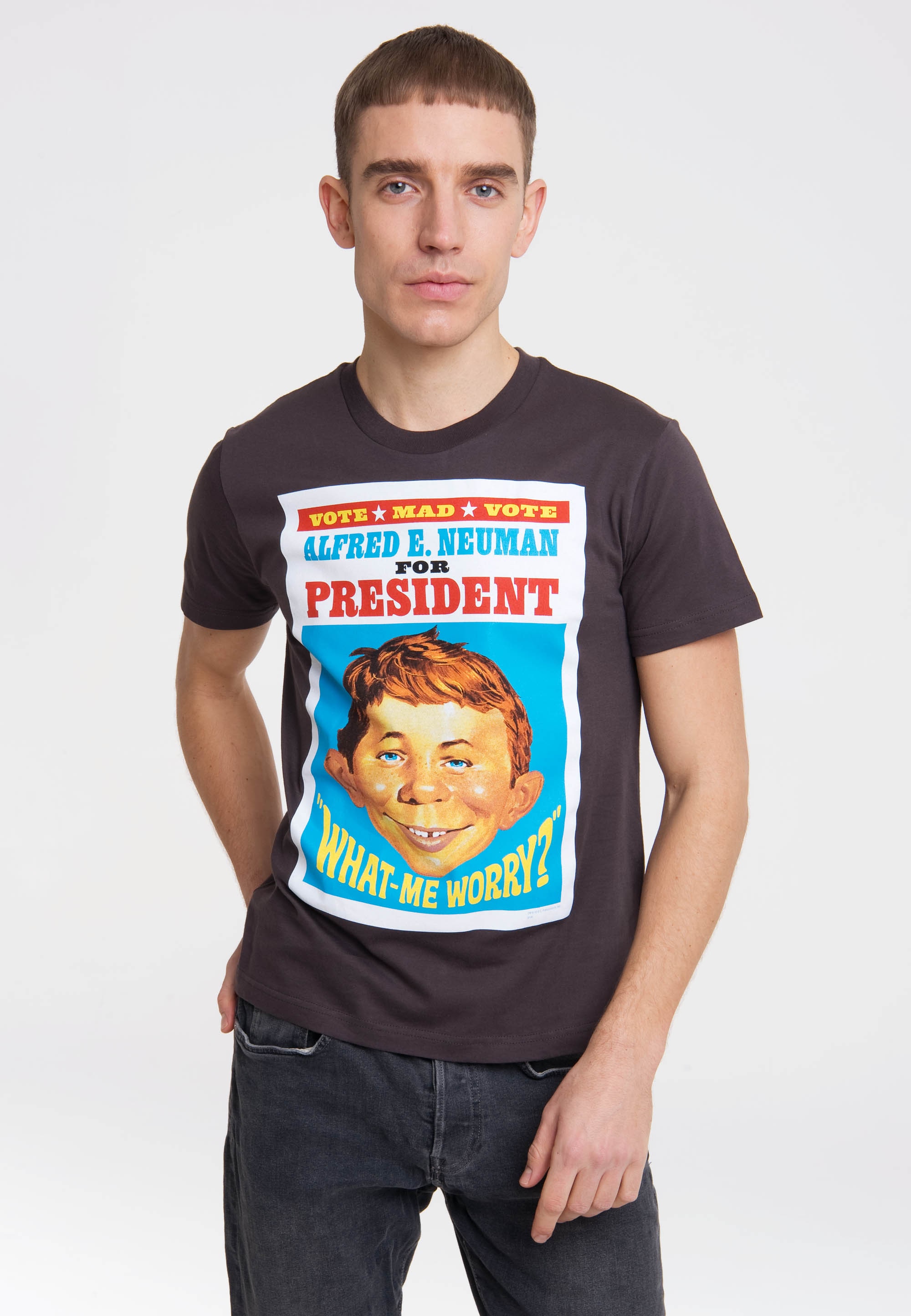 LOGOSHIRT T-Shirt "Mad - For President", mit Alfred E. Neuman-Motiv günstig online kaufen