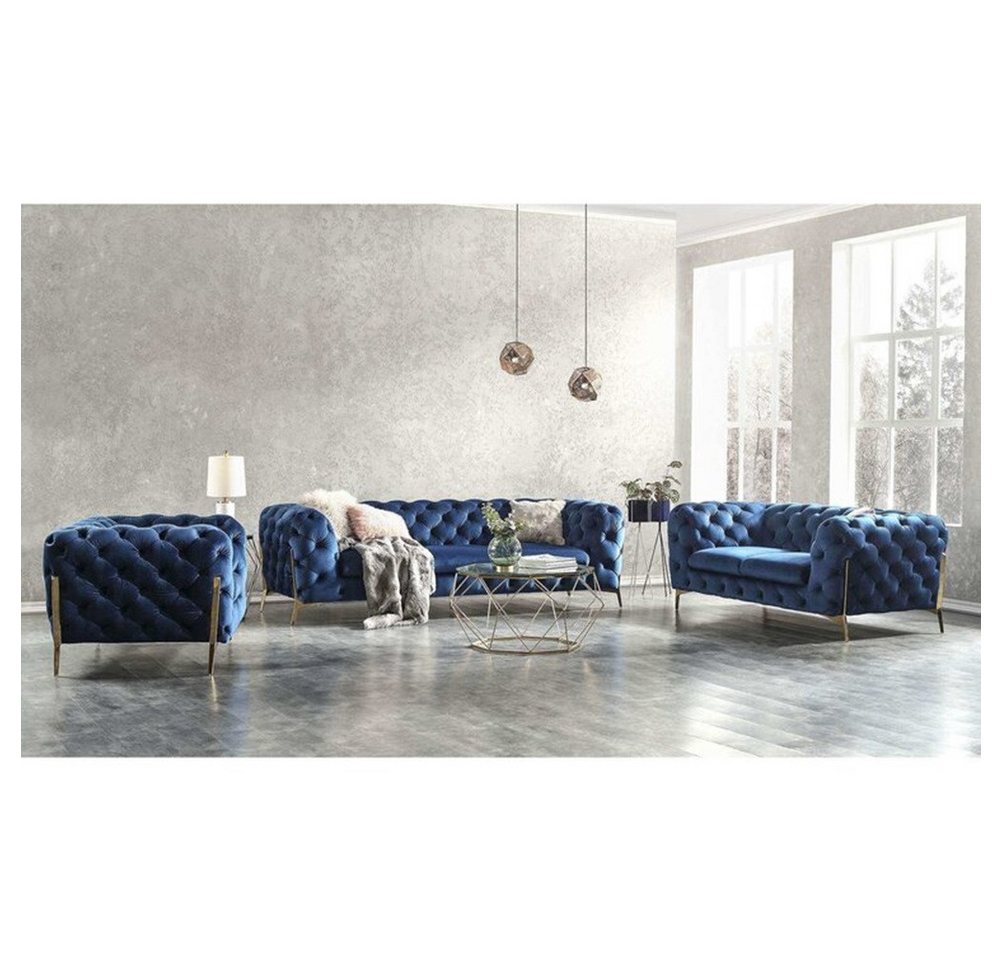 S-Style Möbel Polstergarnitur Chesterfield Ashley Polstergarnitur 3+2+1 mit günstig online kaufen