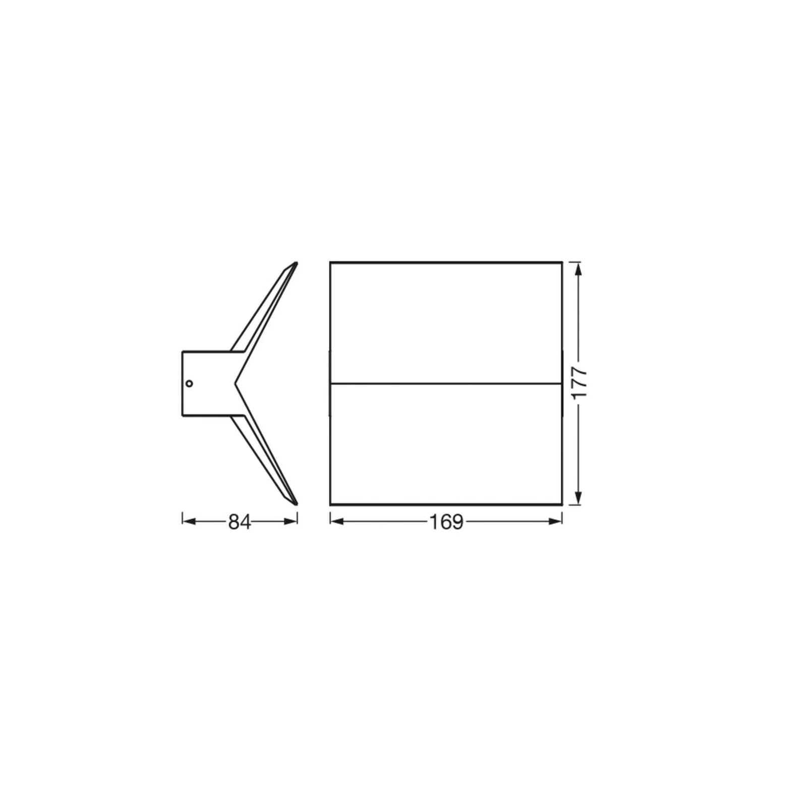 OSRAM LED-Außenwandleuchte ENDURA STYLE BAT, dunkelgrau IP44 günstig online kaufen