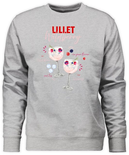 Shirtracer Sweatshirt Lillet Wildberry Rezept Lustiges Geschenk Lilletfan W günstig online kaufen