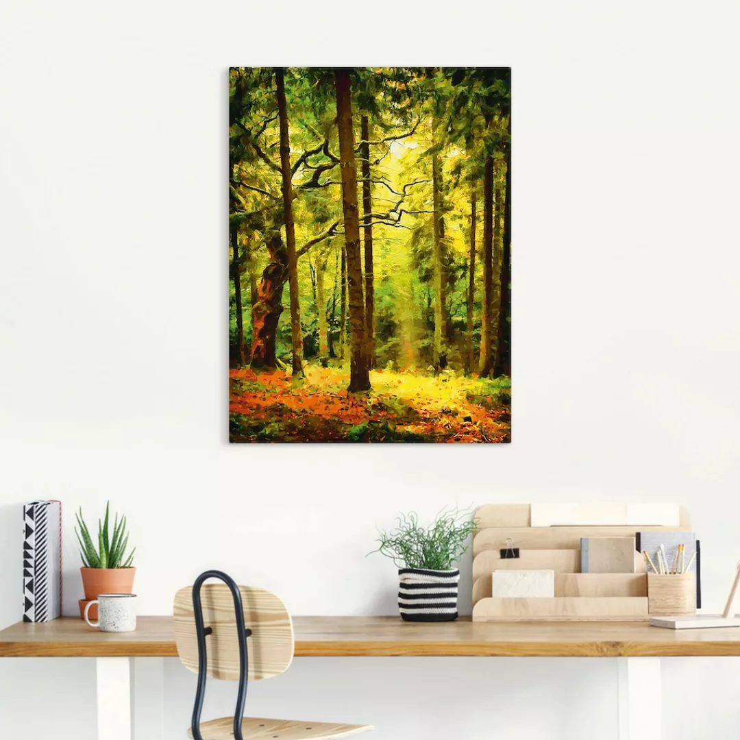 Artland Leinwandbild "Wald II", Waldbilder, (1 St.), auf Keilrahmen gespann günstig online kaufen